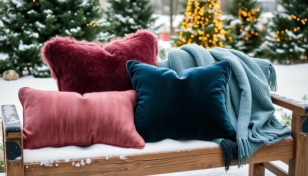 stylish cushions and blankets