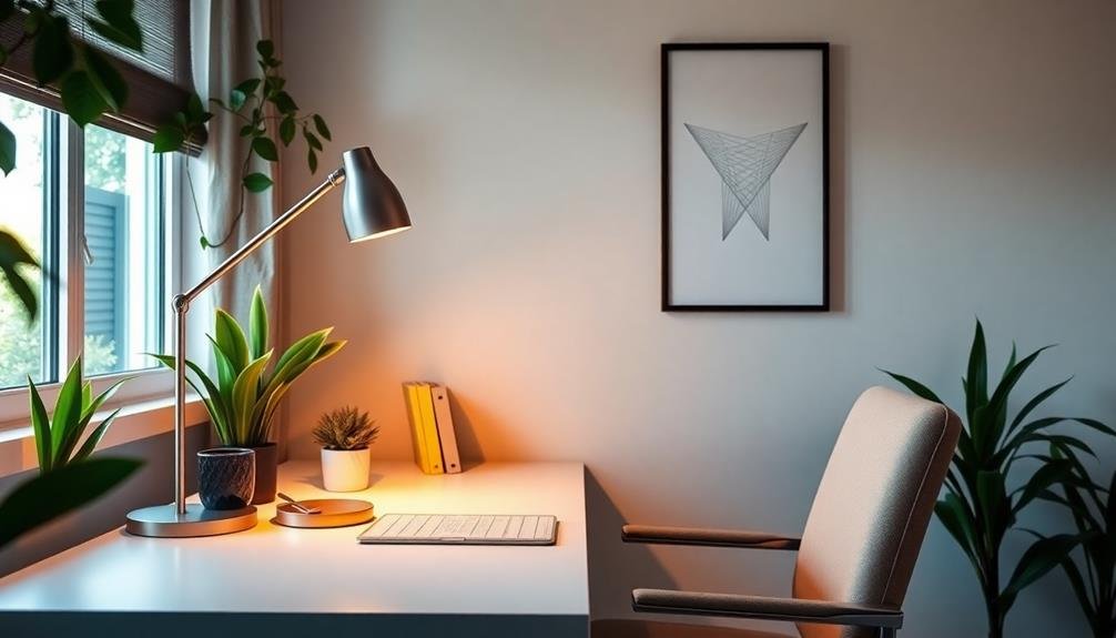 stylish home office lighting