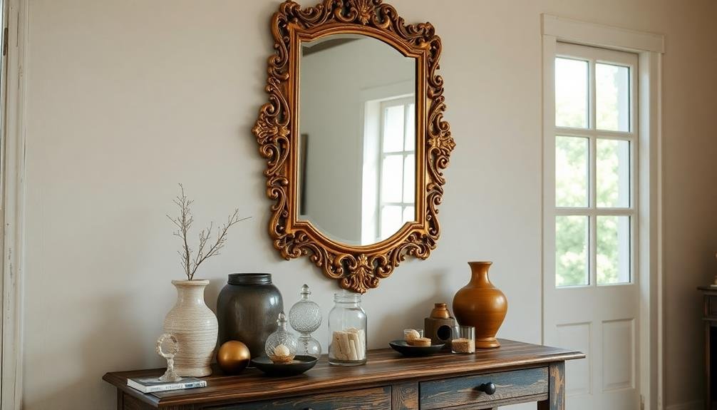 stylish reflective wall accents