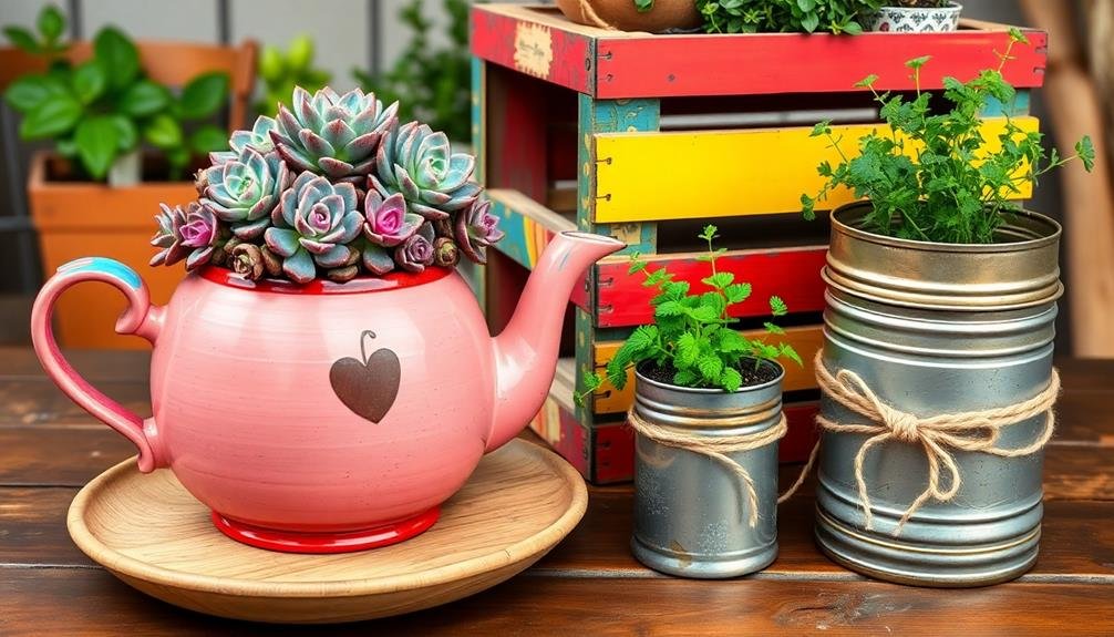 sustainable gardening with recycling