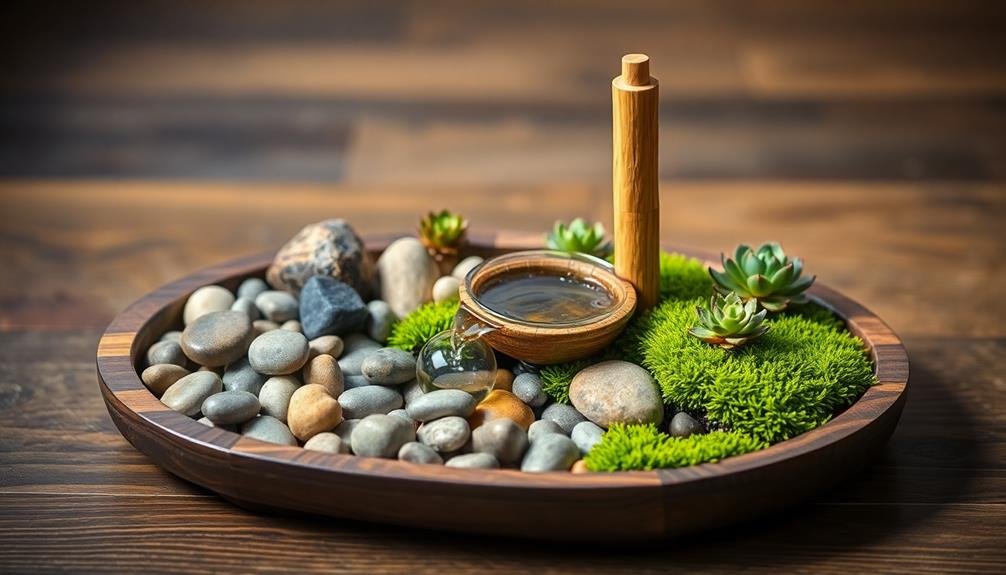 tranquil tabletop meditation spaces