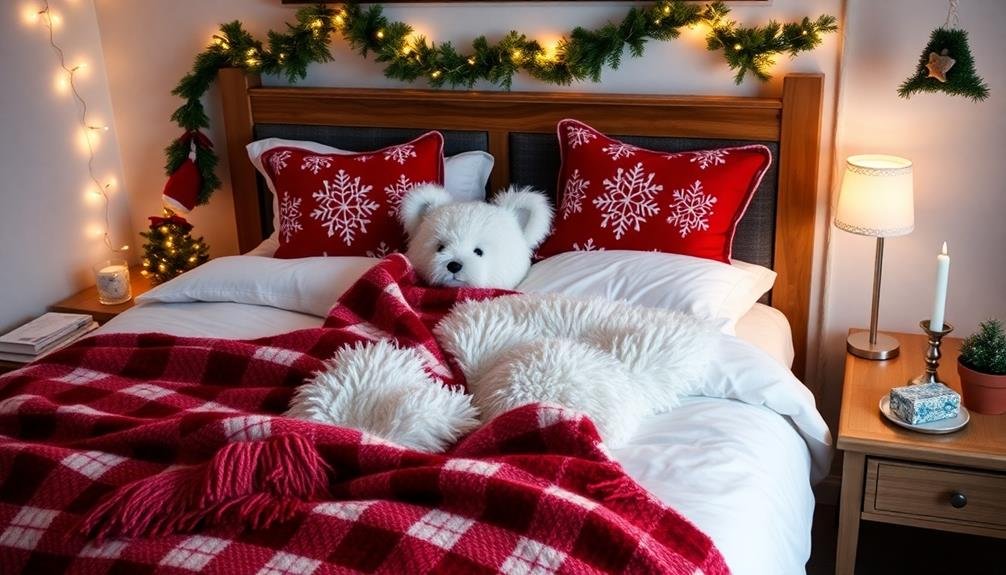 warm festive bed linens