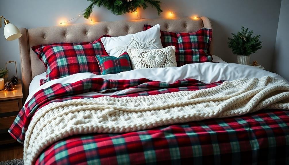 warm festive bed linens